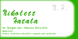 nikolett hatala business card